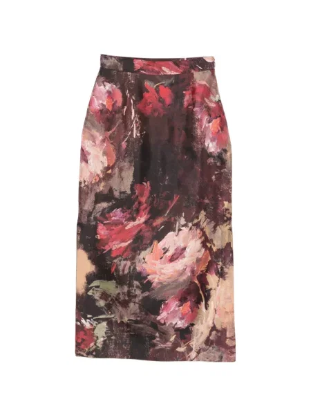 Fustă midi Antonio Marras cu model floral cu imagine roșu