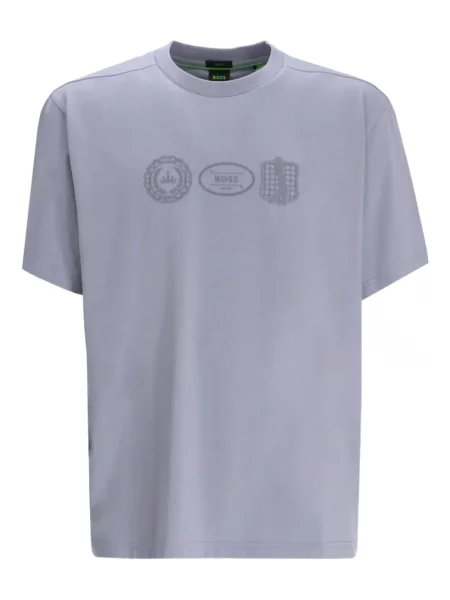 Tricou Boss cu autograf gri