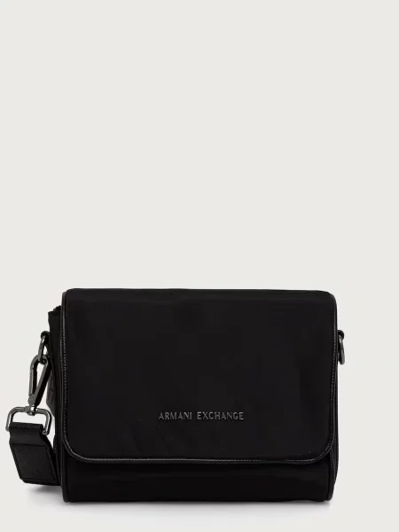 Armani Exchange geantă mică de umăr pentru bărbați negru