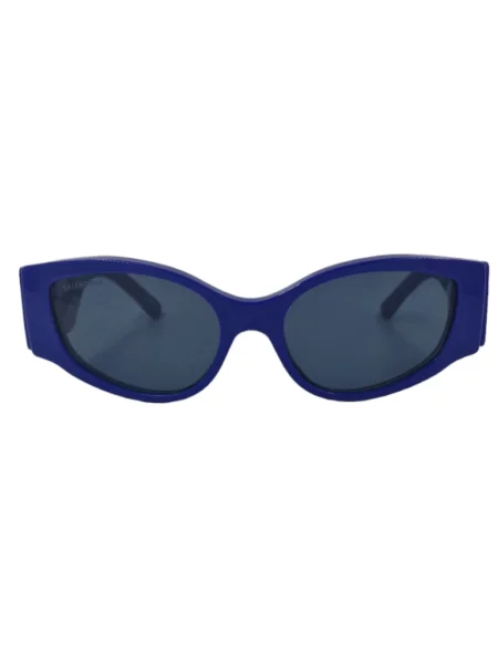 Lniane okulary przeciwsłoneczne Balenciaga niebieskie