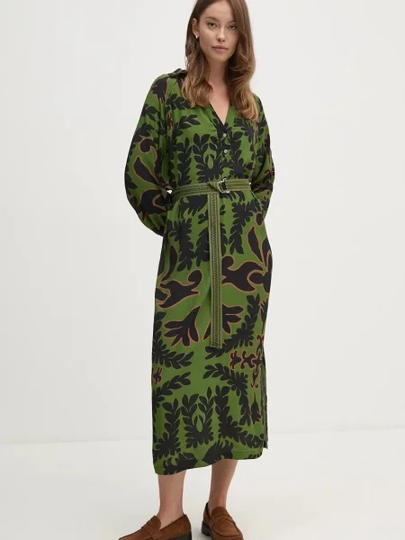 Šaty La Petite Française PFRECONNUE maxi PFRECONNUE zelená