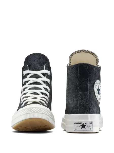 Haftowane sneakersy Converse Chuck 70 zamszowe niebieskie