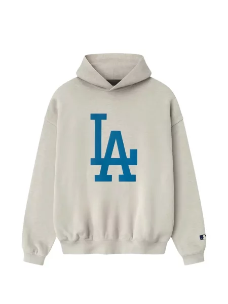 Hanorac cu glugă Fear Of God Essentials cu imagine din jerseu gri