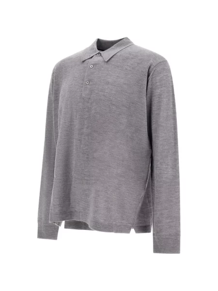 Tricou polo Herno din cașmir gri