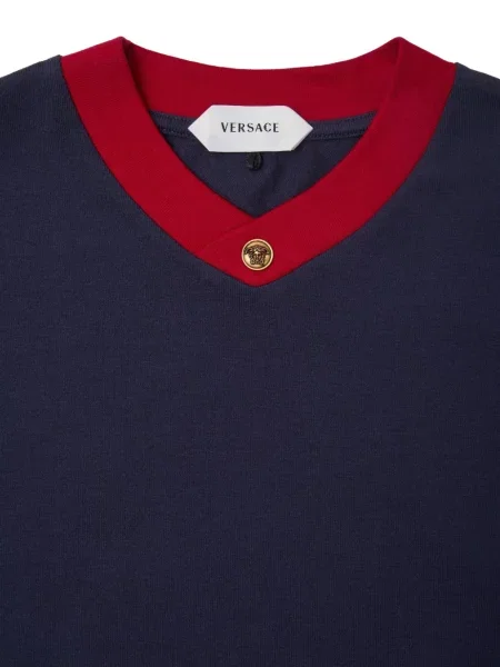 Tricou Versace din jerseu albastru