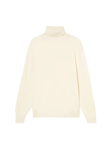 Sweter z golfem Brooks Brothers wełniany beżowy