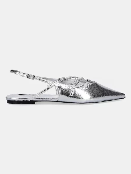 Балетки Steve Madden Cianna відкрита п'ята срібний