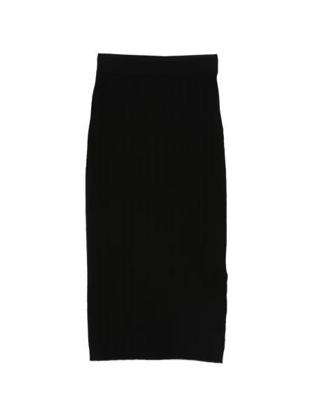 Spódnica midi Bompard do kolan prążkowana czarna