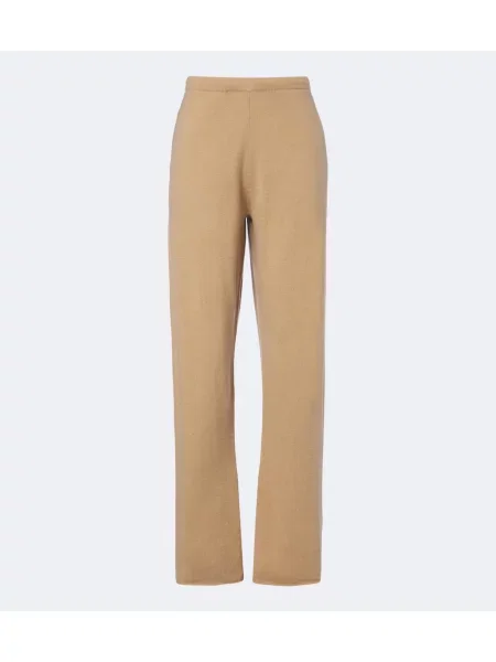 Pantaloni sport Extreme Cashmere din cașmir bej