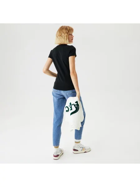 Lacoste футболка з V-вирізом чорна
