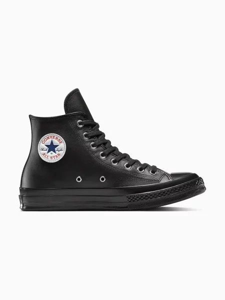 Кожени кецове Converse Chuck 70 черно