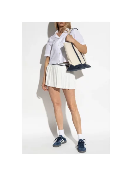 Sporty & Rich spódnica Src Logo Abigail mini rozkloszowana biały