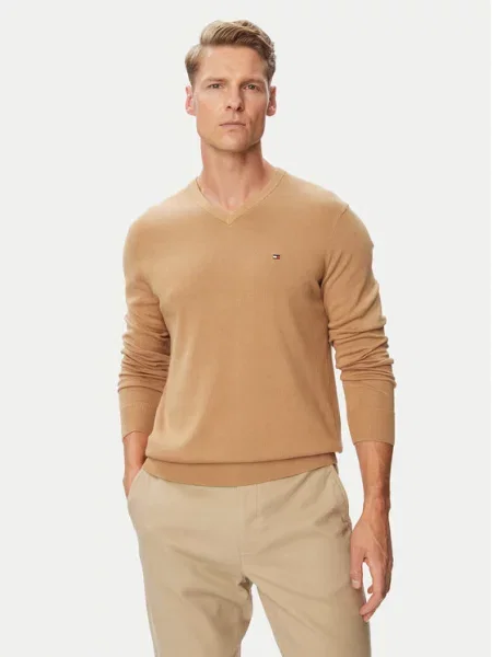Tommy Hilfiger Пуловер Pima бежов