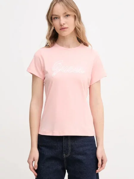 Guess t-shirt różowy