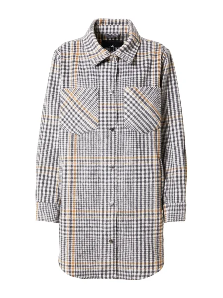 HOLLISTER Geacă de primăvară-toamnă portocaliu pastel / negru alb