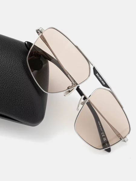 Balenciaga ochelari de soare argintiu