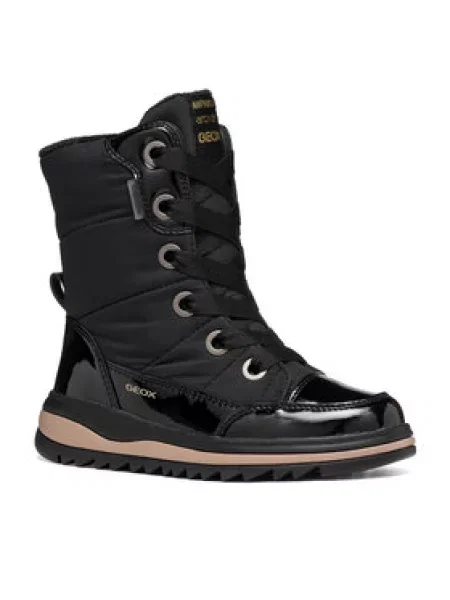 Geox Sniego batai J Adelhide Girl B Ab S juoda