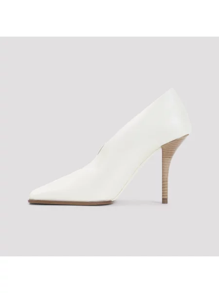 Czółenka Alaïa skórzana biała