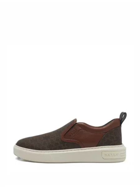 Sneakerși Bally din piele maro