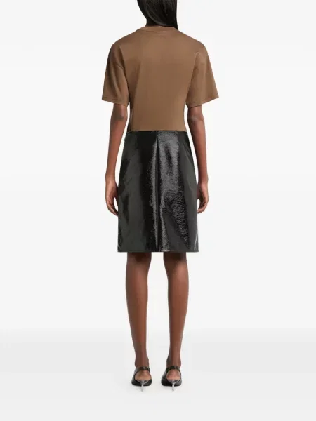 Tricou Courreges cu imagine maro
