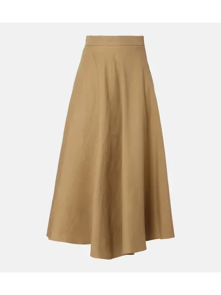 Fustă midi Max Mara de in verde