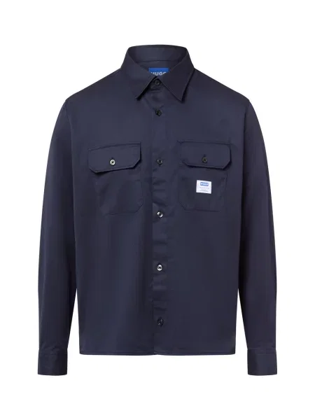 HUGO BLUE Bluza Ekyone Mężczyźni Regular Fit jednolity M niebieski