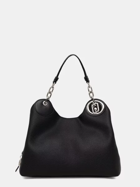 Liu Jo torebka shopper z imitacji skóry czarna