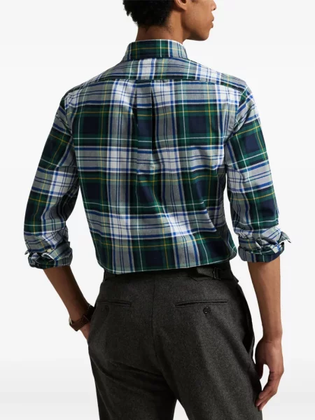 Ριγέ polo Polo Ralph Lauren με κουκούλα με αυτόγραφο λευκό