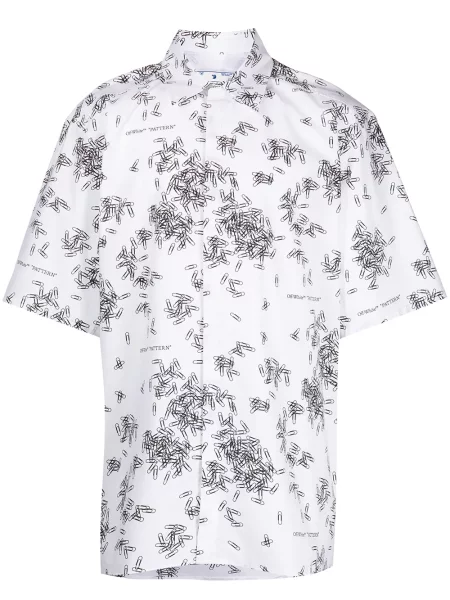 Cămașă Off-white cu imagine alb