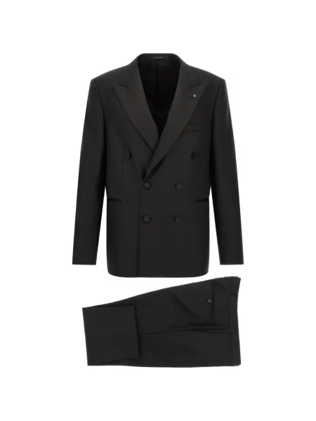 Costum Tagliatore cu două rânduri de nasturi negru