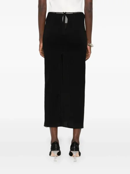 Fustă midi Wardrobe.nyc până la genunchi negru