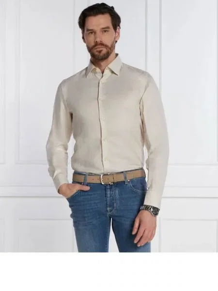 BOSS BLACK De in cămașă | Casual fit negru