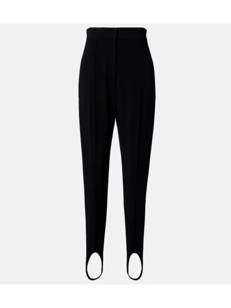 Leggings Stella Mccartney cu talie înaltă din jerseu negru