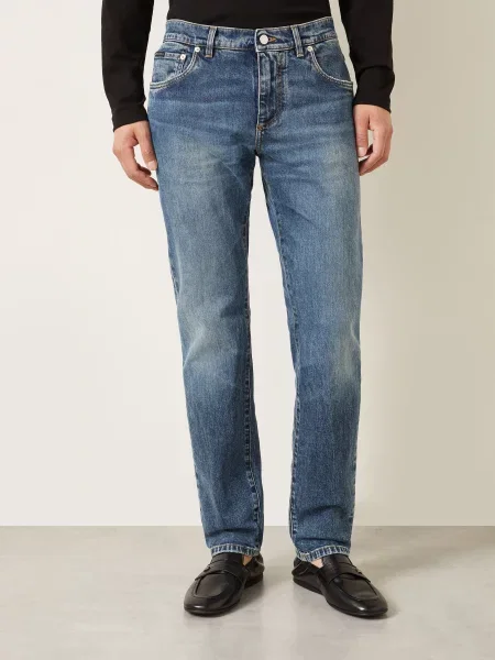 Dolce & Gabbana Jeansy O Kroju Slim Fit blau