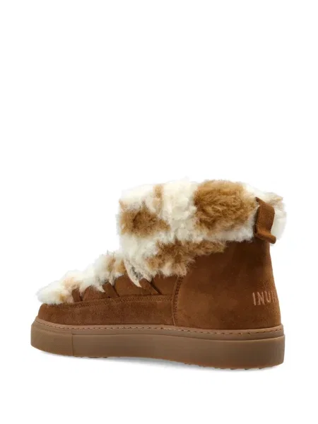 Sneakerși Inuikii cu șireturi din dantelă maro