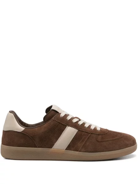 Sneakerși Tom Ford din piele de căprioară maro
