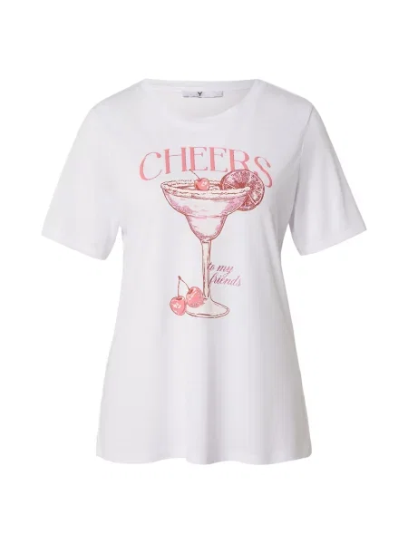 Hailys Tricou roz / rubiniu / roșu pepene alb