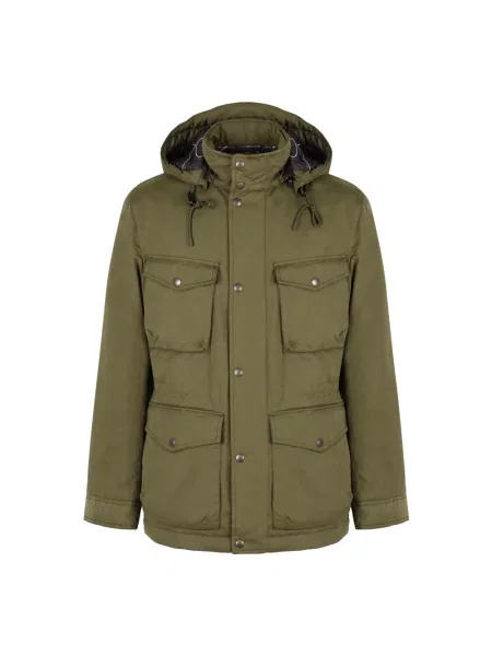 Parka Woolrich z kapturem zielona