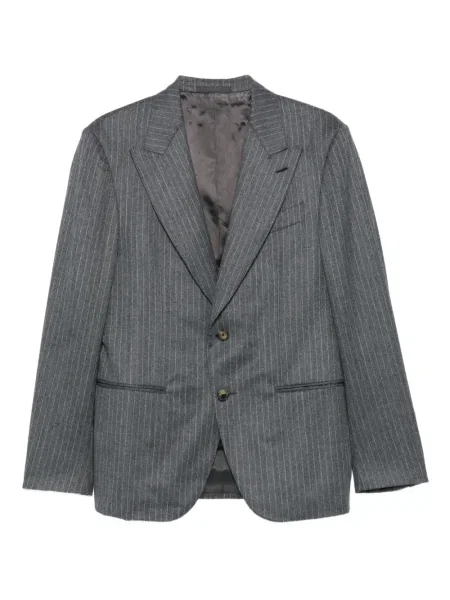 Costum Caruso de lână cu dungi de costum gri