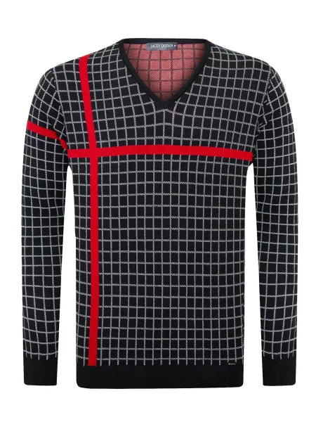 Jacey Quinn Pulover Cristofer roșu / negru alb