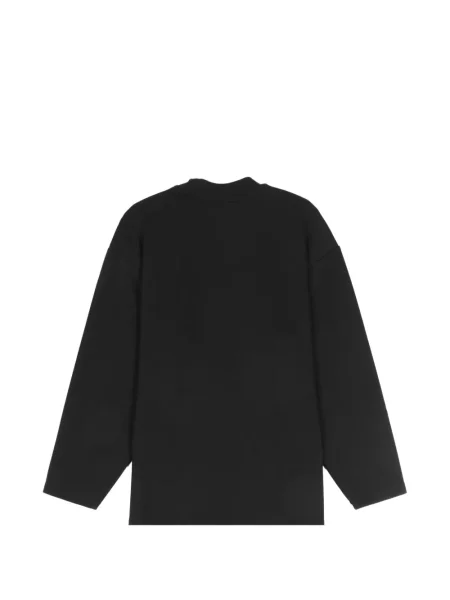 Lung tricou Hevo cu decolteu rotund negru