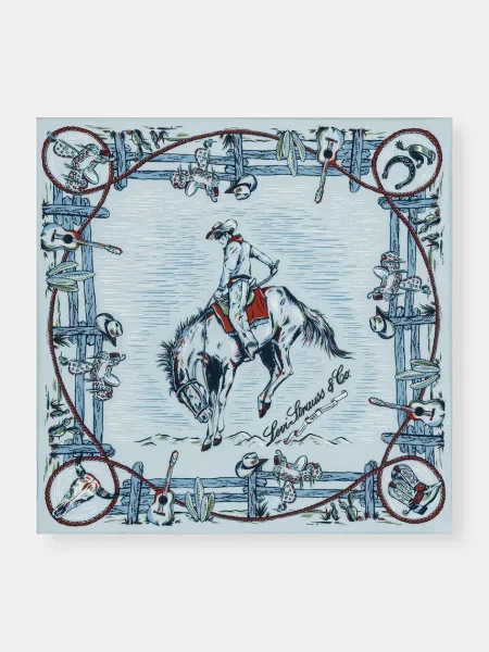 LEVI'S ® Ruta WESTERN nebeško / svetlo / zelena / rdeča / bela modra