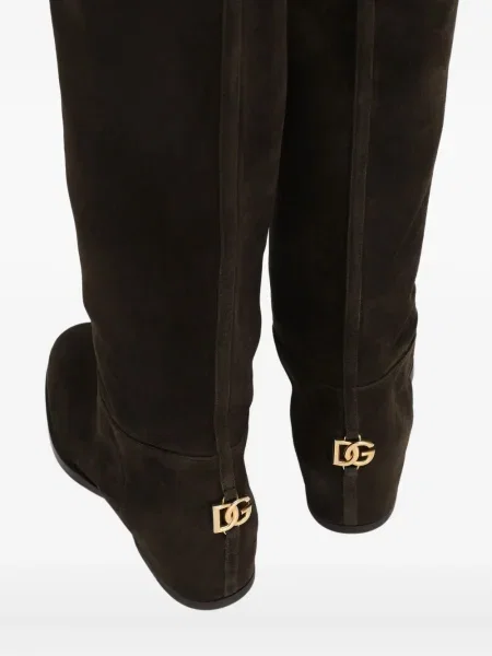 Botine Dolce & Gabbana din piele de căprioară maro