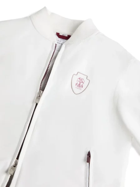 Kurtka bomber dziecięcy Brunello Cucinelli biały