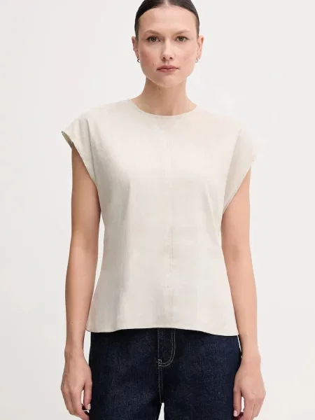 Calvin Klein bluză din in bej