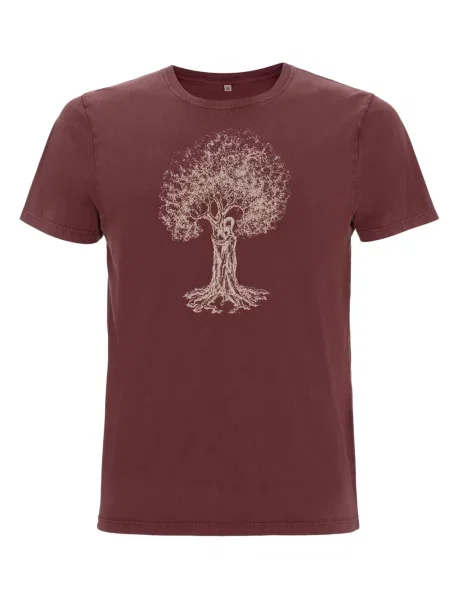 Life-Tree Tričko Organic Fairwear Treehugger' červená