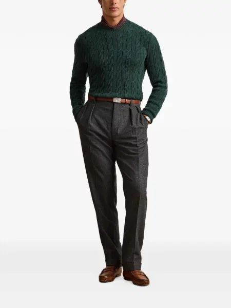 Pulover Ralph Lauren Purple Label din cașmir verde