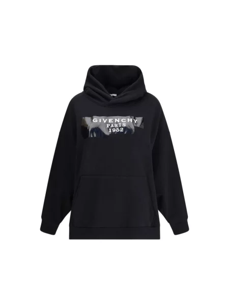 Bluza z kapturem Givenchy z kapturem z logo czarna