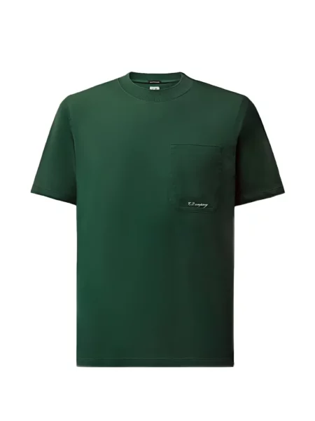 Scurt tricou C.p. Company cu mâneci scurte din jerseu verde