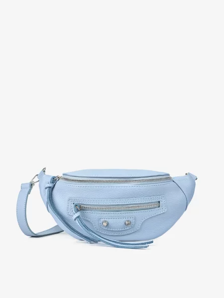 Кожаная сумка Regina Notte голубая